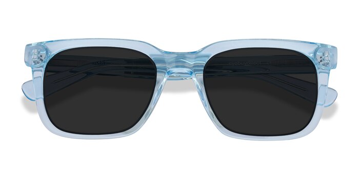 Clear Blue Riddle -  Acetate Sunglasses