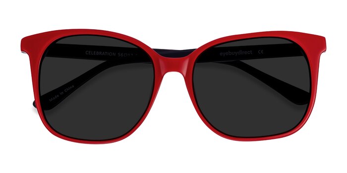 Red & Navy Celebration -  Acetate Sunglasses