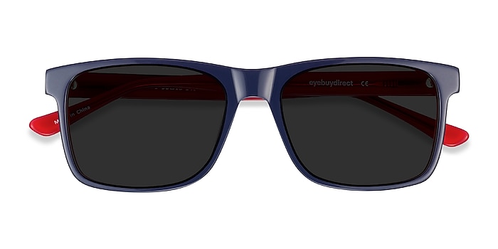 Navy & Red Proud -  Acetate Sunglasses