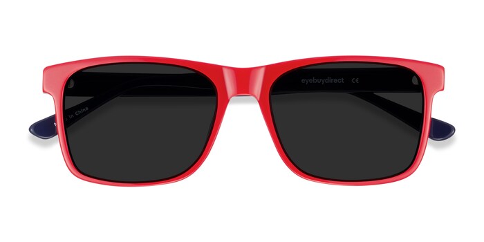 - Rectangle & Navy Frame Prescription Sunglasses |