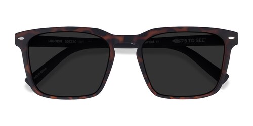 Unisex S Rectangle Warm Tortoise & Basalt Eco Friendly,Plastic Prescription Sunglasses - Eyebuydirect S Lagoon
