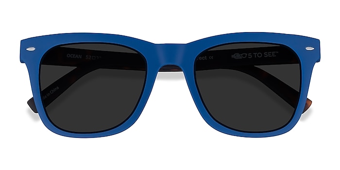 Atlantic Blue & Warm Tortoise Ocean -  Plastic Sunglasses