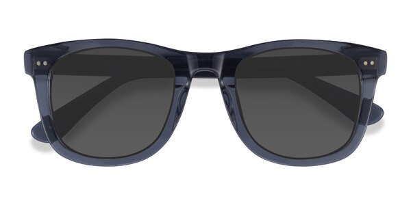 Nevada - Square Clear Gray Frame Prescription Sunglasses | Eyebuydirect ...