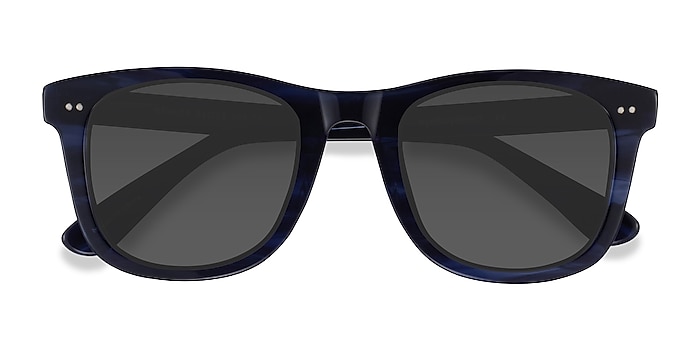 Blue Striped Nevada -  Acetate Sunglasses