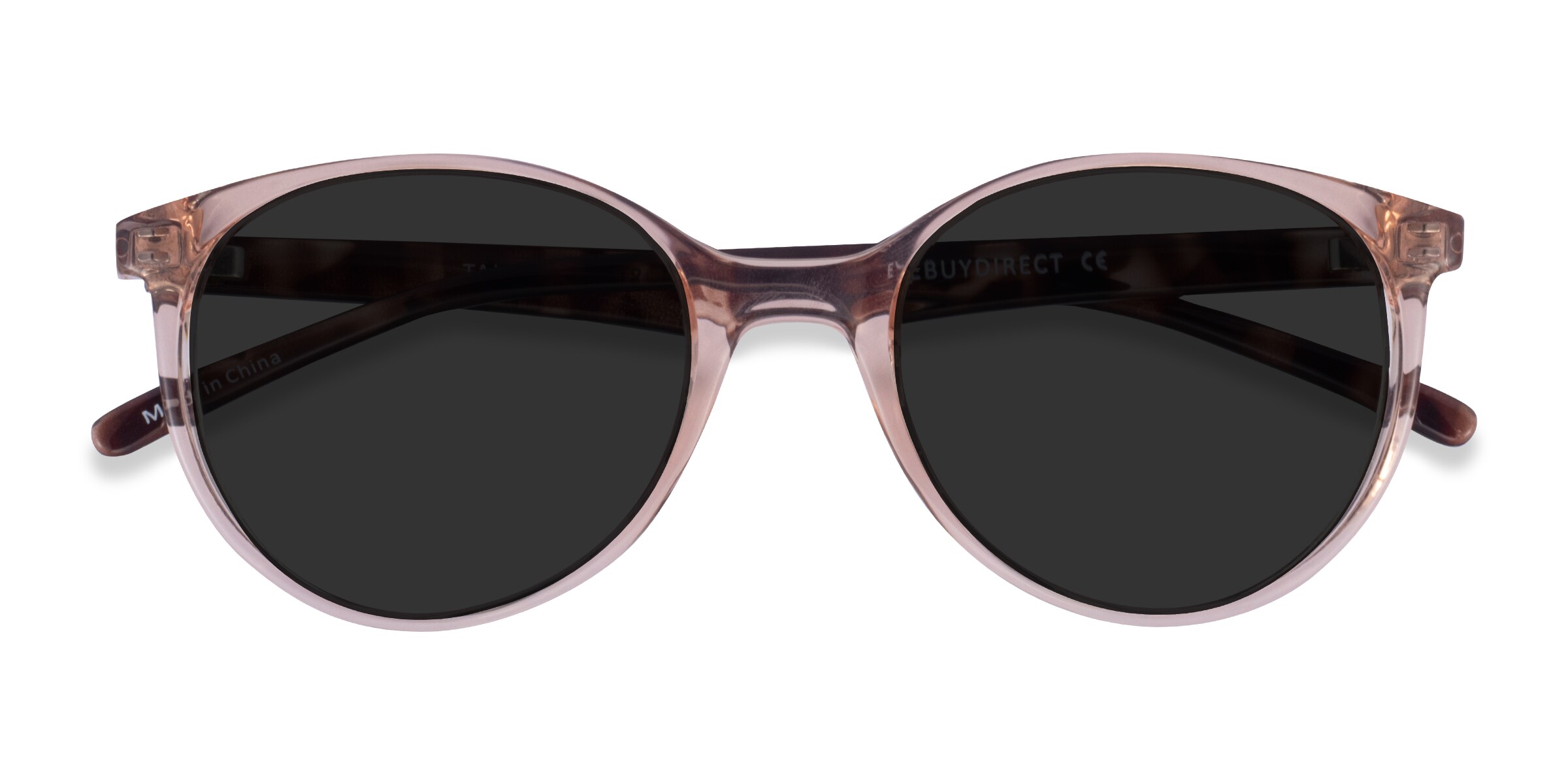 Talent - Round Clear Brown Tortoise Frame Sunglasses |