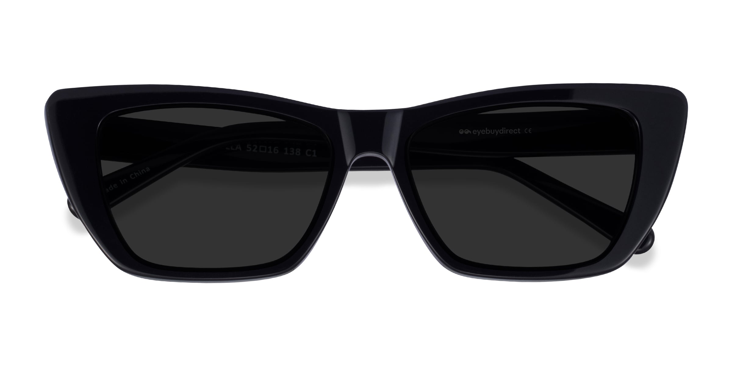 Milla - Cat Eye Black Frame Sunglasses For Women | Eyebuydirect display picture 3
