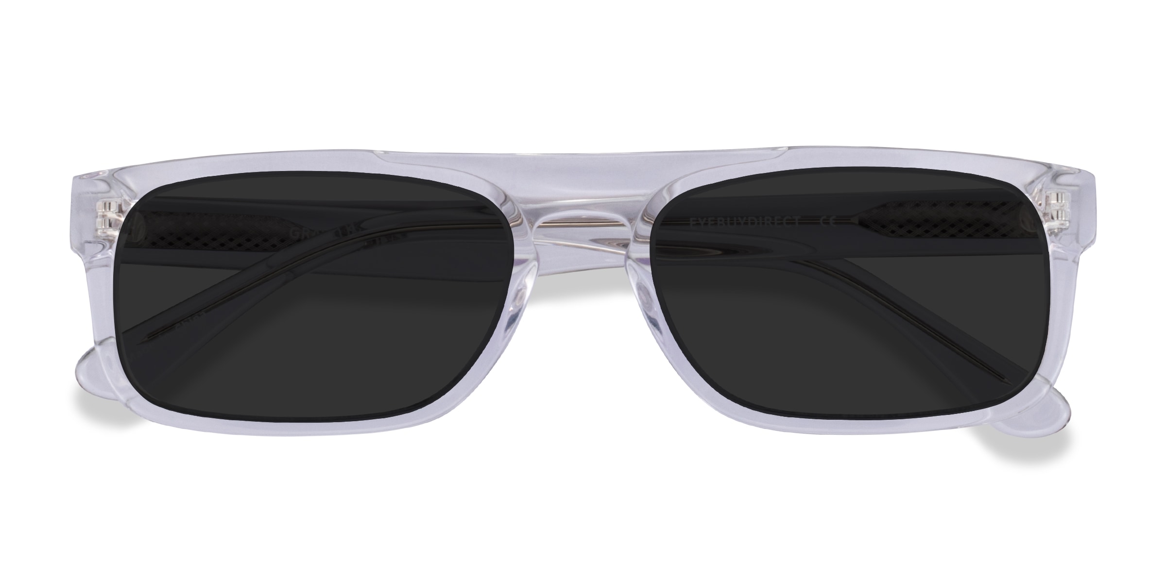 Grayton - Rectangle Clear Frame Sunglasses For Men |