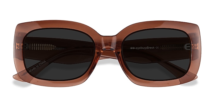 Clear Brown Courteney -  Acetate Sunglasses