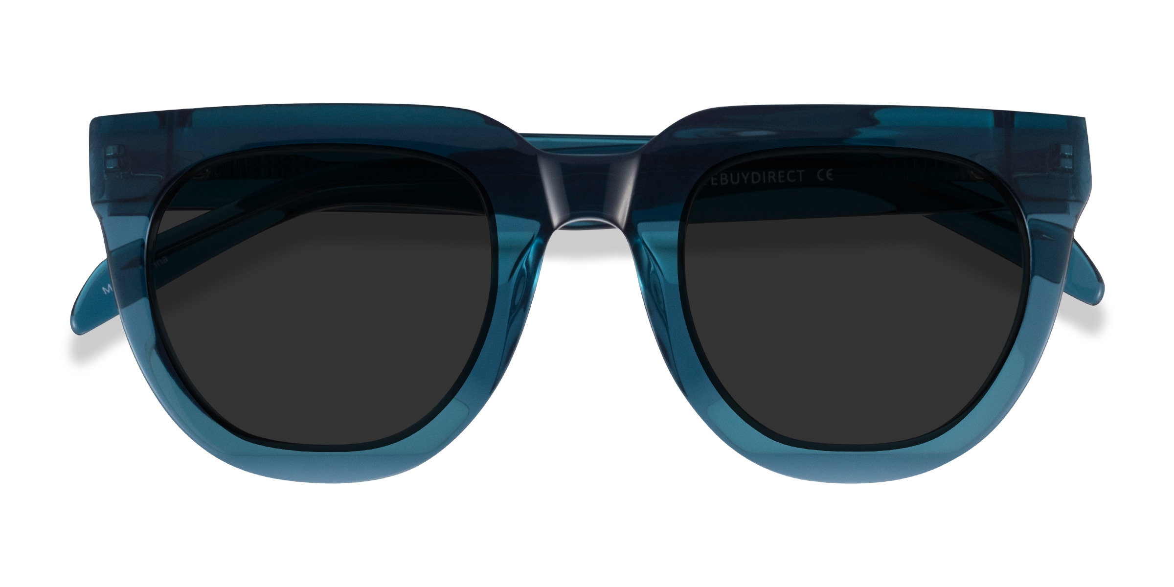 Dali - Square Teal Frame Prescription Sunglasses | Eyebuydirect display picture 1