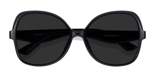 Female S Horn Black Plastic Prescription Sunglasses - Eyebuydirect S Paradise