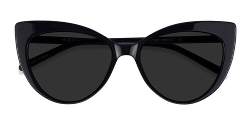 Female S Horn Black Acetate Prescription Sunglasses - Eyebuydirect S Holiday