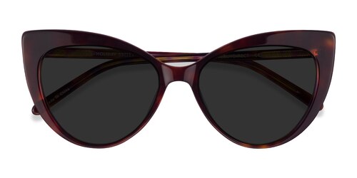 Female S Horn Tortoise Acetate Prescription Sunglasses - Eyebuydirect S Holiday