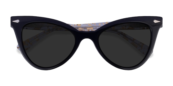 Take - Cat Eye Black Clear Gold Frame Sunglasses For Women | Eyebuydirect