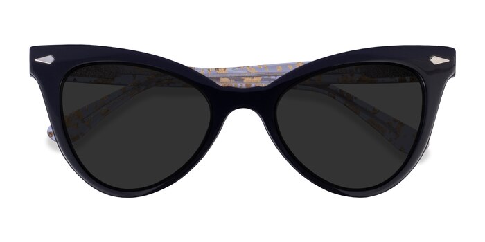 Black Clear Gold Take -  Acetate Sunglasses