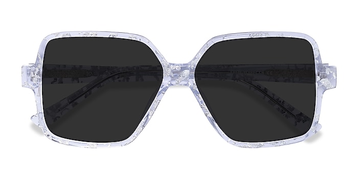 Clear Silver Town -  Acetate Sunglasses
