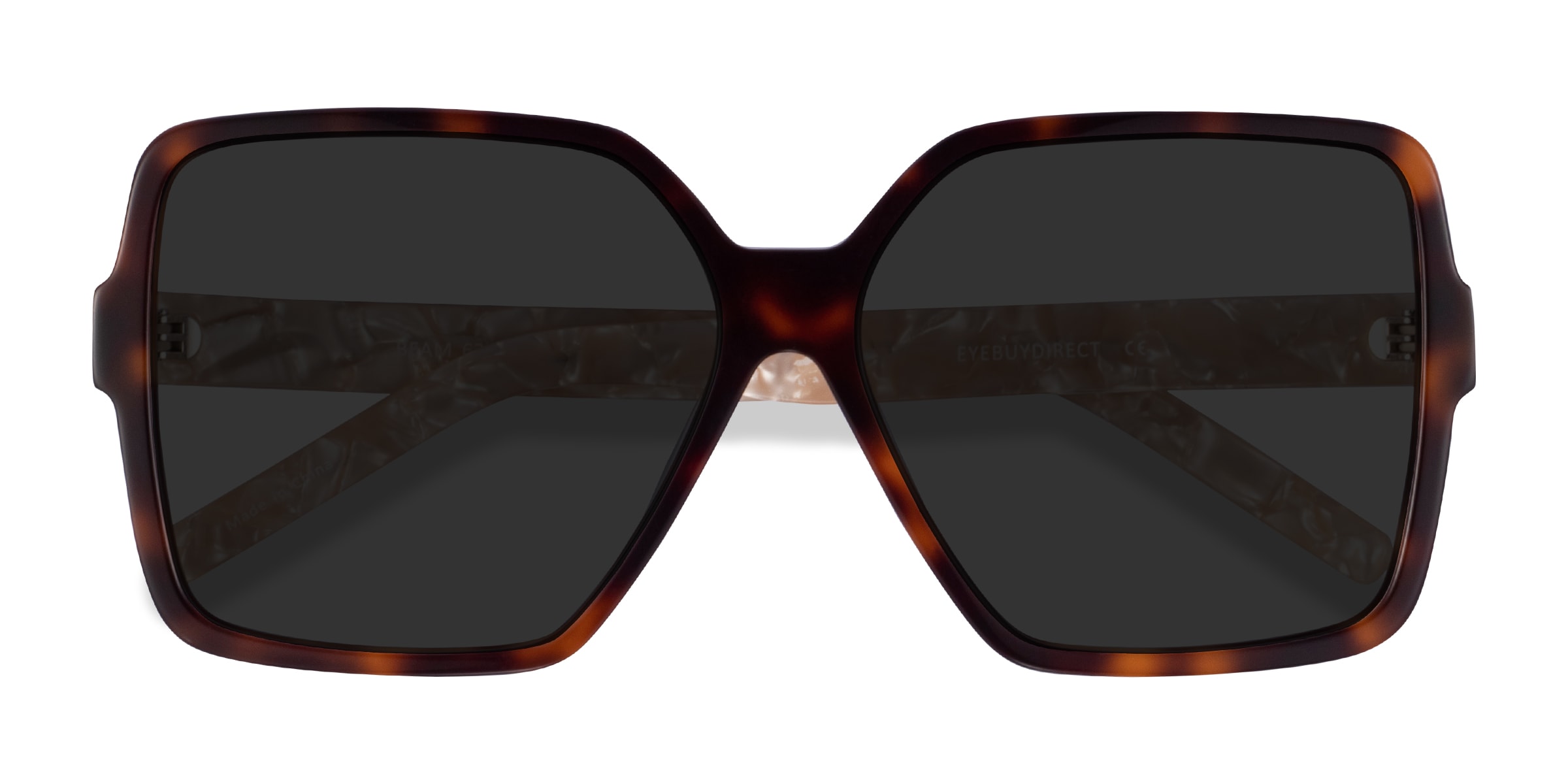 Beam - Square Tortoise Champagne Frame Sunglasses For Men | Eyebuydirect