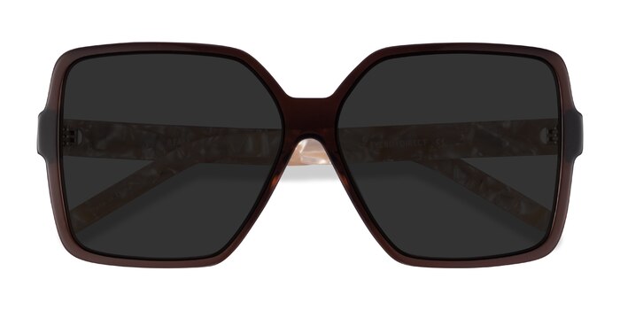 Clear Brown Champagne Beam -  Acetate Sunglasses