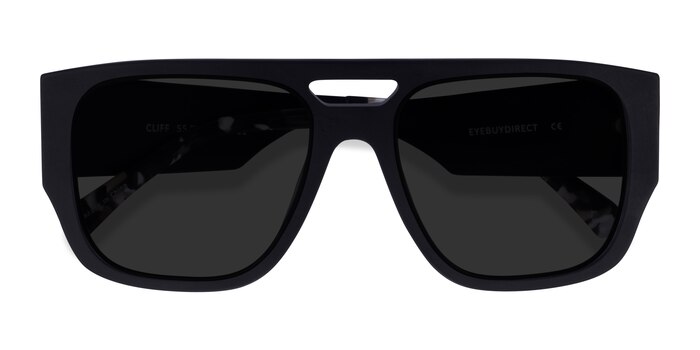 Matte Black Cliff -  Acetate Sunglasses