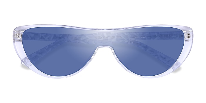 Clear Floral Oracle -  Acetate Sunglasses
