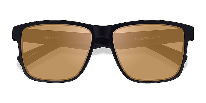 Black Gold Swell -  Plastic Sunglasses