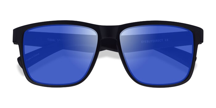 Black Blue Tidal -  Plastic Sunglasses