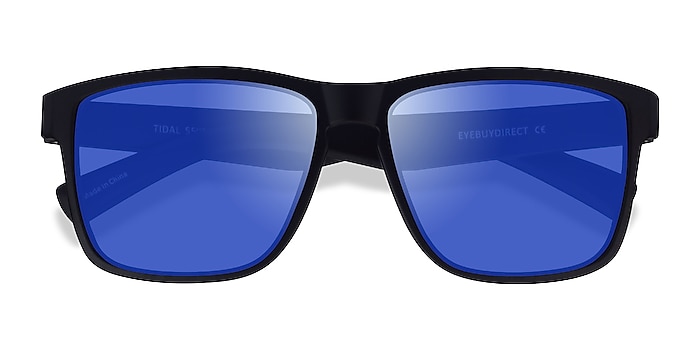 Black Blue Tidal -  Plastic Sunglasses