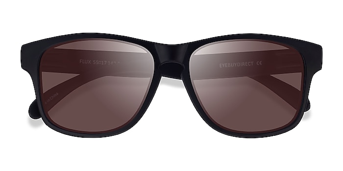 Black Brown Flux -  Plastic Sunglasses