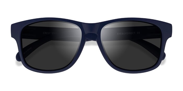 Navy Gray Crest -  Plastic Sunglasses