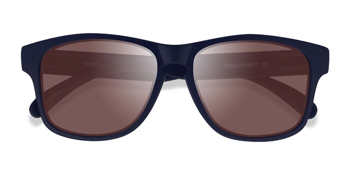 Navy Brown Coastal -  Plastic Sunglasses