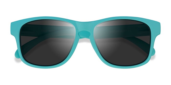 Turquoise Gray Salty -  Plastic Sunglasses