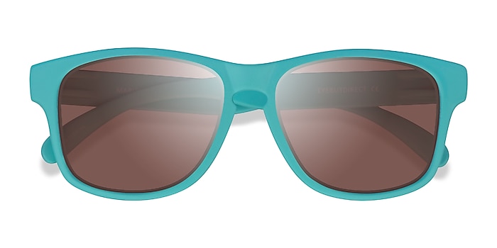 Turquoise Brown Maritime -  Plastic Sunglasses
