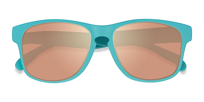 Turquoise Gold Ship -  Plastic Sunglasses