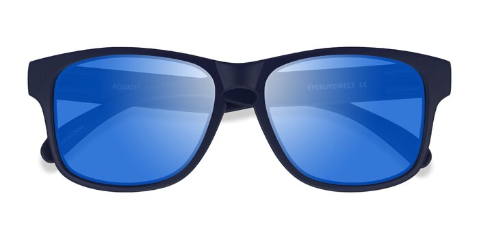 Navy Blue Aquatic -  Plastic Sunglasses