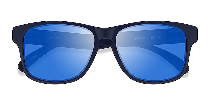 Navy Blue Aquatic -  Plastic Sunglasses