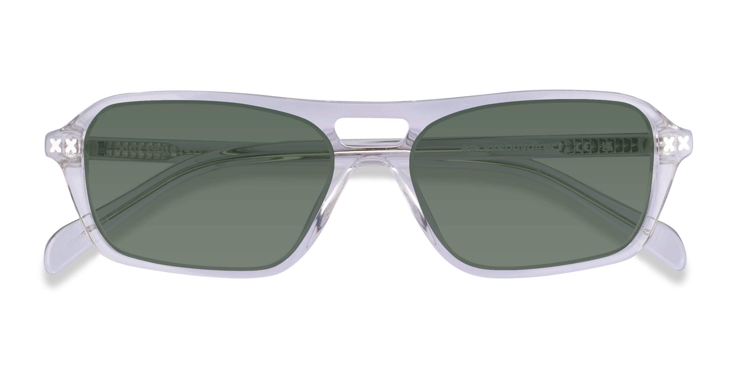 Kilo - Aviator Clear Crystal Frame Prescription Sunglasses |