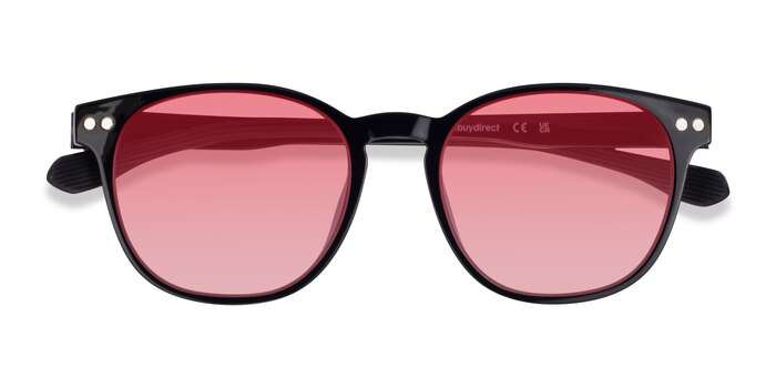 Shiny Black Pep -  Plastic Sunglasses
