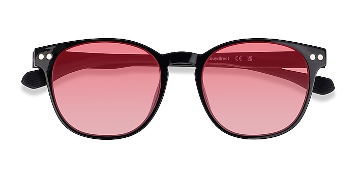 Shiny Black Pep -  Plastic Sunglasses