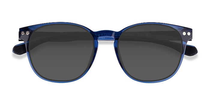 Shiny Crystal Blue Pep -  Plastic Sunglasses