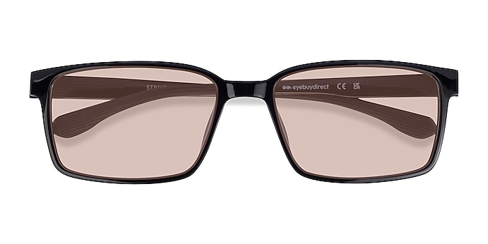 Shiny Black Strive -  Plastic Sunglasses