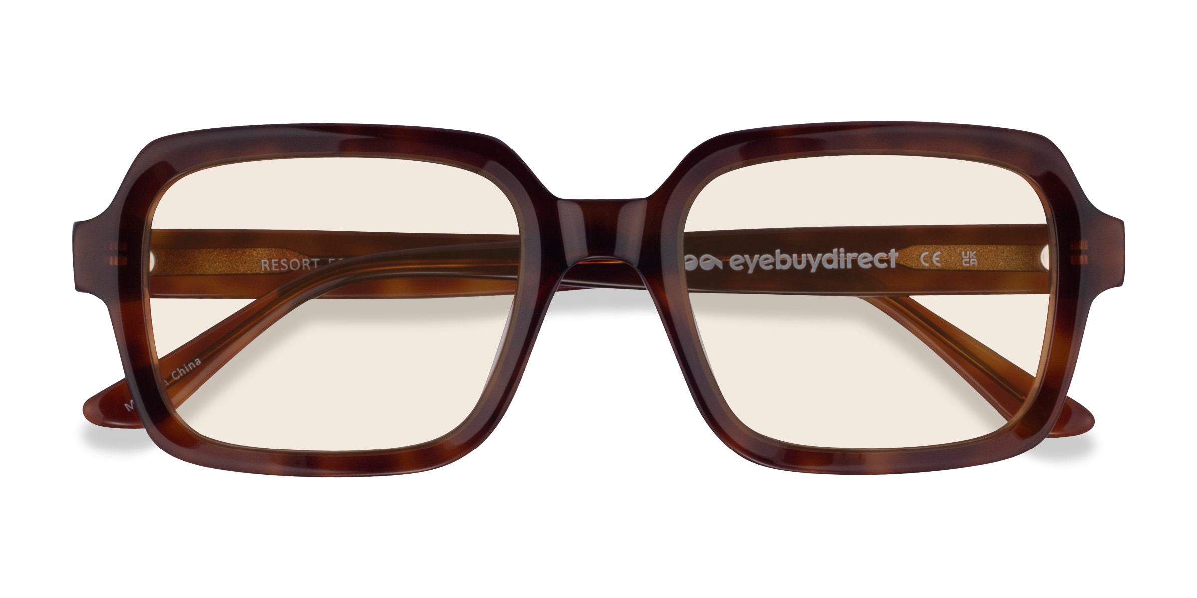 Resort - Square Tortoise Frame Prescription Sunglasses