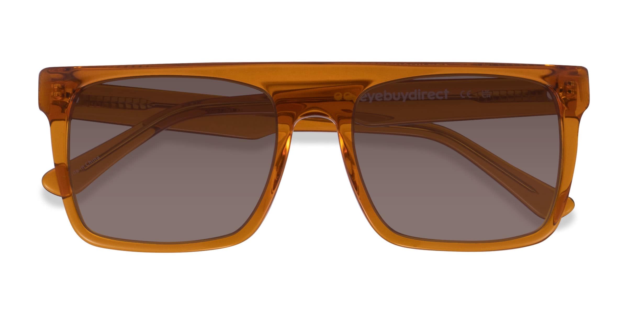 Matz - Square Clear Brown Frame Prescription Sunglasses |