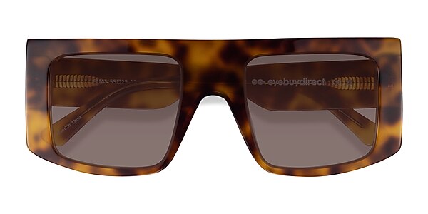 Elias - Square Spotty Tortoise Frame Prescription Sunglasses | Eyebuydirect