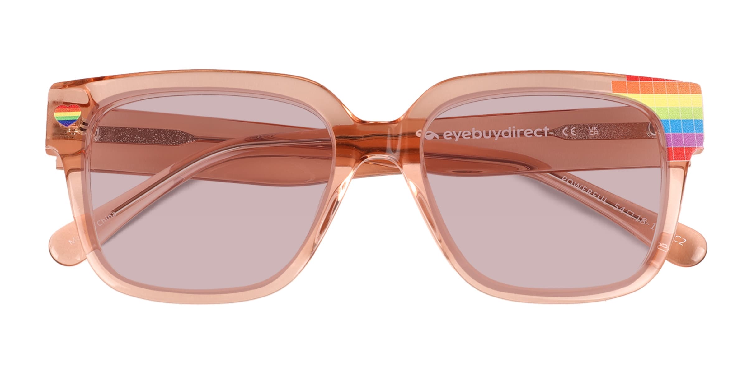 Unisex s square Clear Champagne Acetate Prescription sunglasses - Eyebuydirect s Powerful 43$