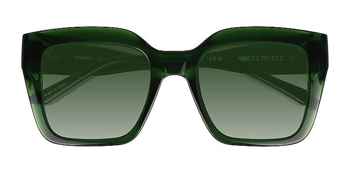 Crystal Green Sprout -  Eco Friendly Sunglasses
