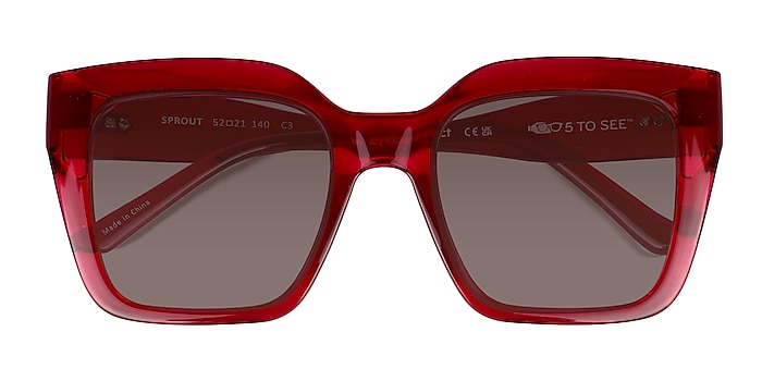 Crystal Red Sprout -  Eco Friendly Sunglasses