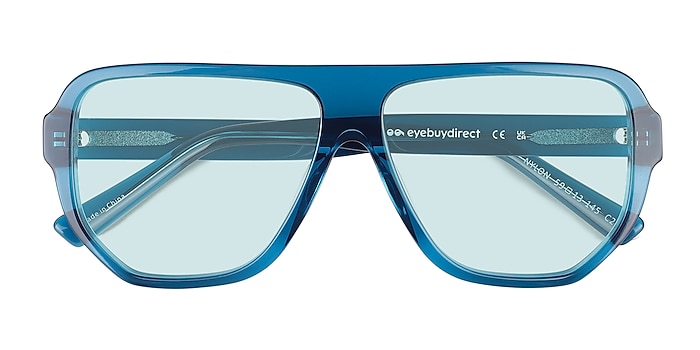 Crystal Blue Nylon -  Acetate Sunglasses