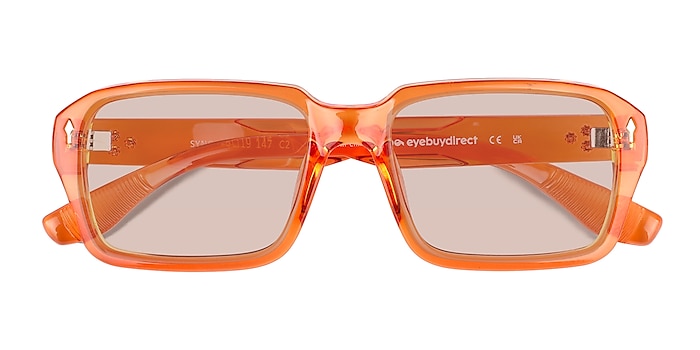 Crystal Orange Sync -  Plastic Sunglasses