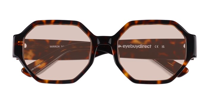 Tortoise square Acetate sunglasses Online - Full-Rim - Mirror - 1.6 Basic Tint Lenses