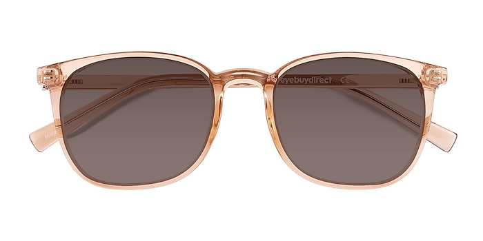 Crystal Light Brown  Redwood -  Plastic Sunglasses
