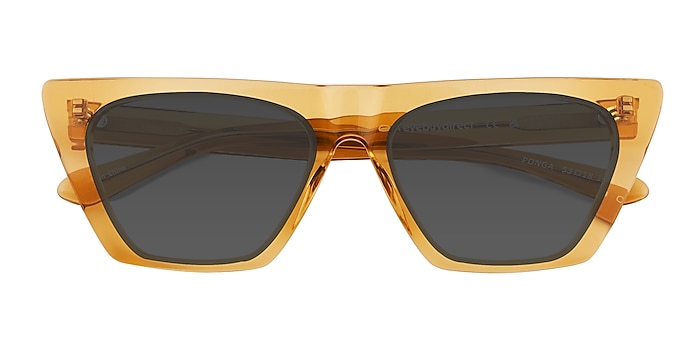 Translucent Light Brown Ponga -  Acetate Sunglasses
